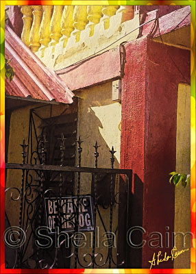 The west side of the walking mall in San Ignacio, Belize